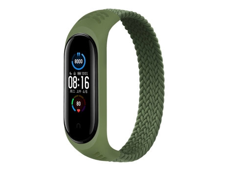 Correa de reloj inteligente para Xiaomi Mi Band 6/5/4/3 Correa de reloj de nailon elástico universal, Talla: L 170 mm (verde)