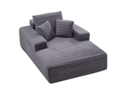 Chaise Longue Relax Esponja Altamente Elástica 138 X 150 X 70 Cm Gris Vevor