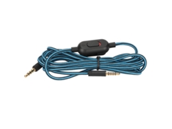 Cable Tejido Para Auriculares Gaming Con Control De Volumen Y Silencio Para Logitech G Pro, G Pro X, G433 Y G233 (azul)