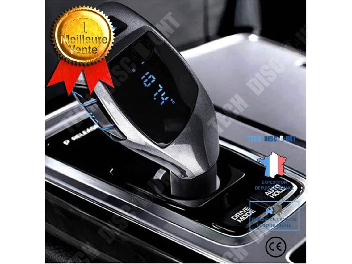 Transmisor Fm Bluetooth Para Coche, Kit Manos Libres, Reproductor Mp3 Con Pantalla Lcd, Cargador Multifuncional.