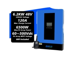 Inversor solar híbrido de onda sinusoidal pura con carga MPPT, 6,2 kW, 48 V, wifi, OEM