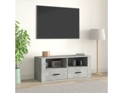 Mueble Tv 100 x 35 x 40 cm Madera Procesada Gris Derivados Del Cemento