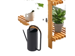 Regadera, pico largo, diseño resistente a la oxidación, color negro OEM.