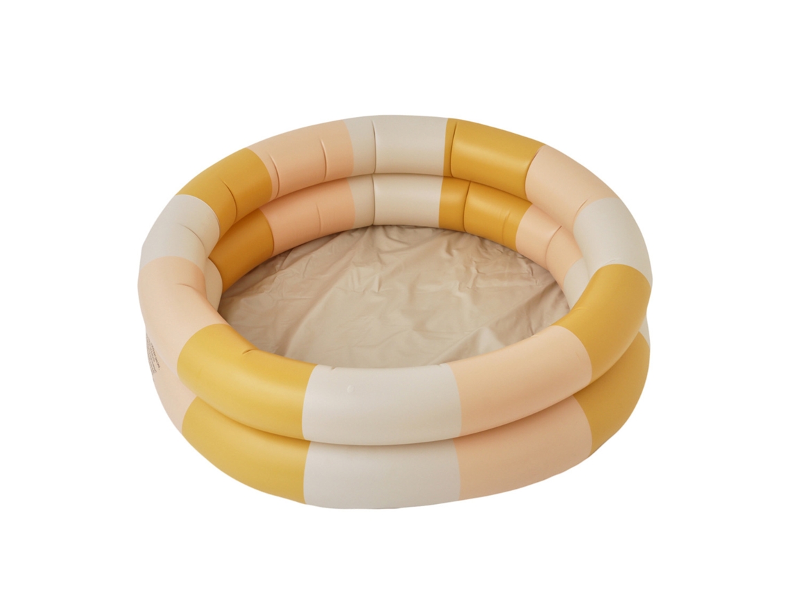 Ats-piscina Hinchable Para Niños Con Fondo De Pelotas Redonda Multifuncional Cerca De Seguridad Antifugas Pvc Para Interior Y Exterior Amarilla