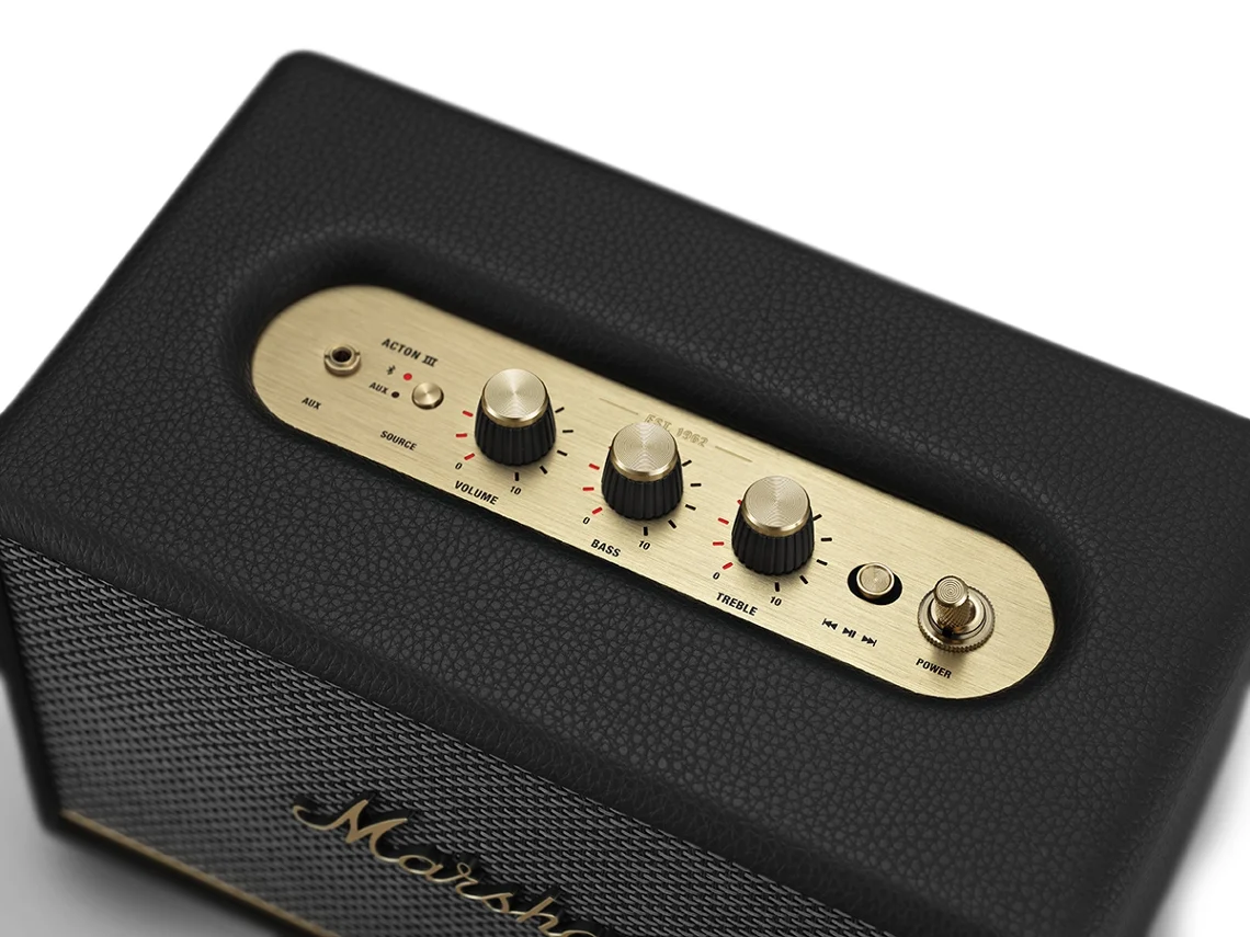 Altavoz Bluetooth MARSHALL ACTON III (Negro) | Worten.es