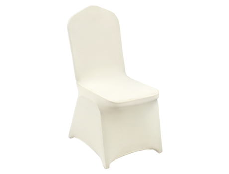 VEVOR 30PCS Fundas para sillas plegables de spandex elástico blanco para cenas de bodas