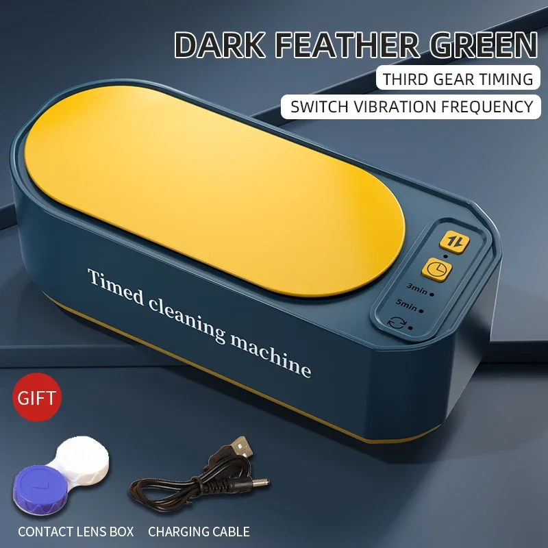 Limpiador Ultrasónico De Lentes De Contacto De 50 Khz (verde Oscuro)