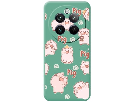 Funda Diseño Cerdos para Realme 12 Pro 5G / 12 Pro Plus 5G TUMUNDOSMARTPHONE Silicona Líquida Verde