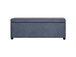 Banco con espacio de almacenaje, ante sintético, gris, MAISON EXCLUSIVE (116 cm)
