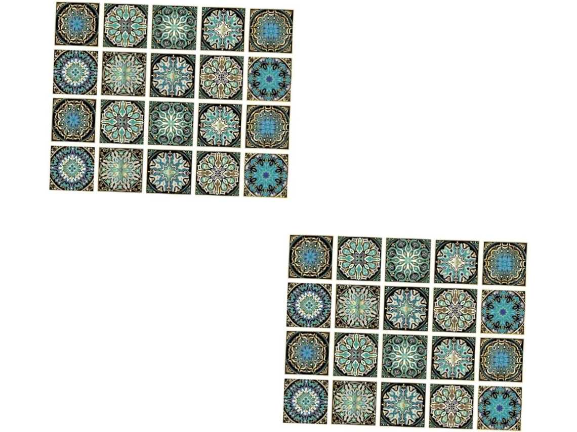 Juego de 40 pegatinas de pared extraíbles para azulejos, de PVC. Slowmoose