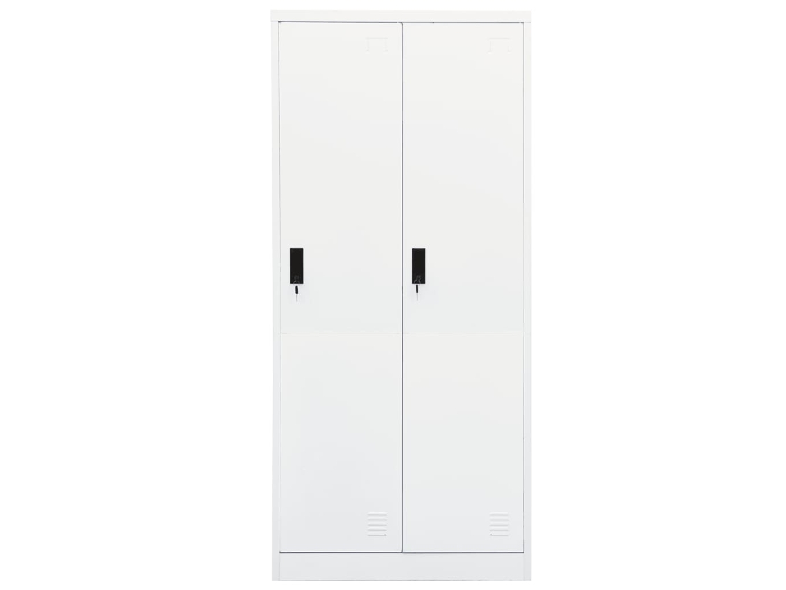 Armario 80x50x180 cm Acero Blanco MAISON EXCLUSIVE