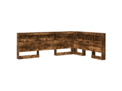 Cabecero de roble ahumado con espacio de almacenamiento, 160 cm, MAISON EXCLUSIVE