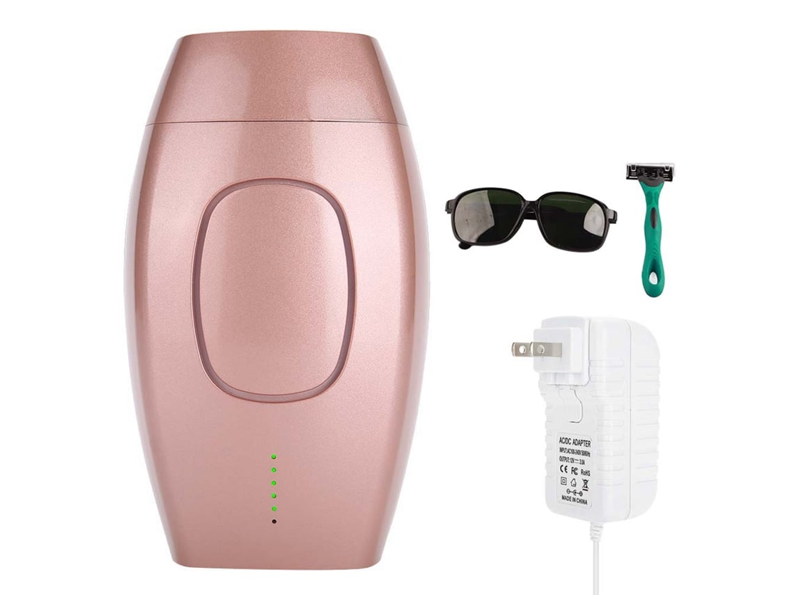 Máquina De Depilación Láser Indolora Ipl Para Cuerpo Y Zonas Privadas Epilador Permanente Rosa