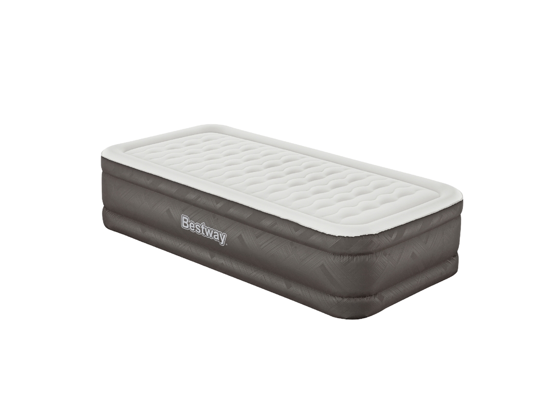 Colchón Hinchable De Aire Bestway Tough Guard 191x97x46cm Bomba Integrada | Soporta 180 Kg | Tamaño Twin | Bolsa Almacenamiento