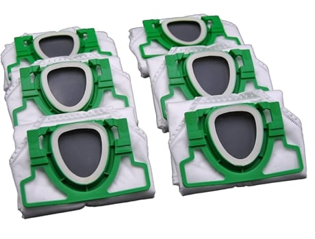 6 bolsas de polvo de microfibra, aptas para alérgicos, para Vorwerk Kobold Vk 200 Scrollsqy