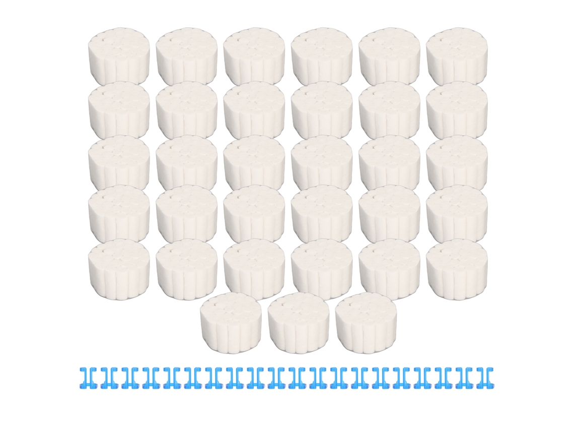 1000 rollos de hilo dental de algodón, cómodo y absorbente, con pinzas para niños y adultos, 3,8 cm (1,5 pulgadas)