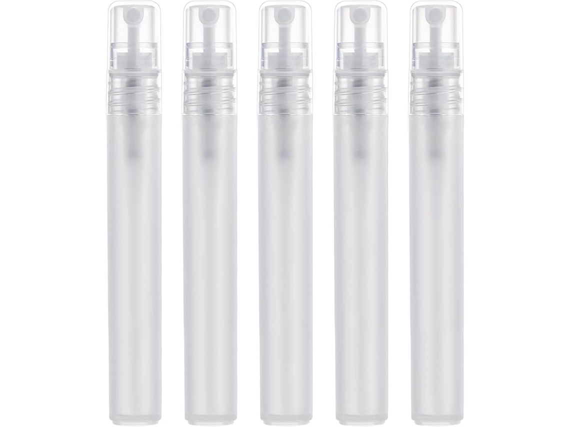 Atomizador De Perfume - 5 Unidades - Acabado Mate Semitransparente - Tamaño Portátil De Viaje - 8 Ml