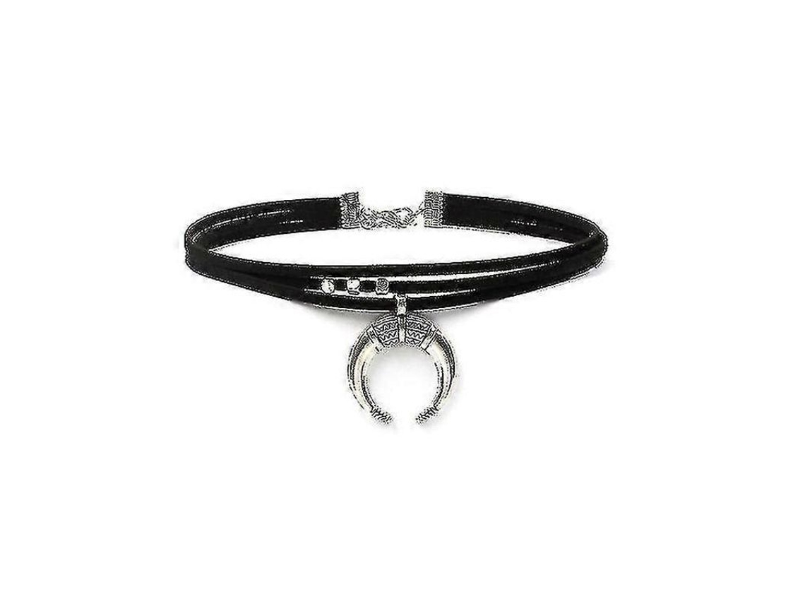 2026-colgante De Media Luna Geométrico Collar Artesanal De Cuerno Lunar Para Fiesta Halloween Casual Cena Cita
