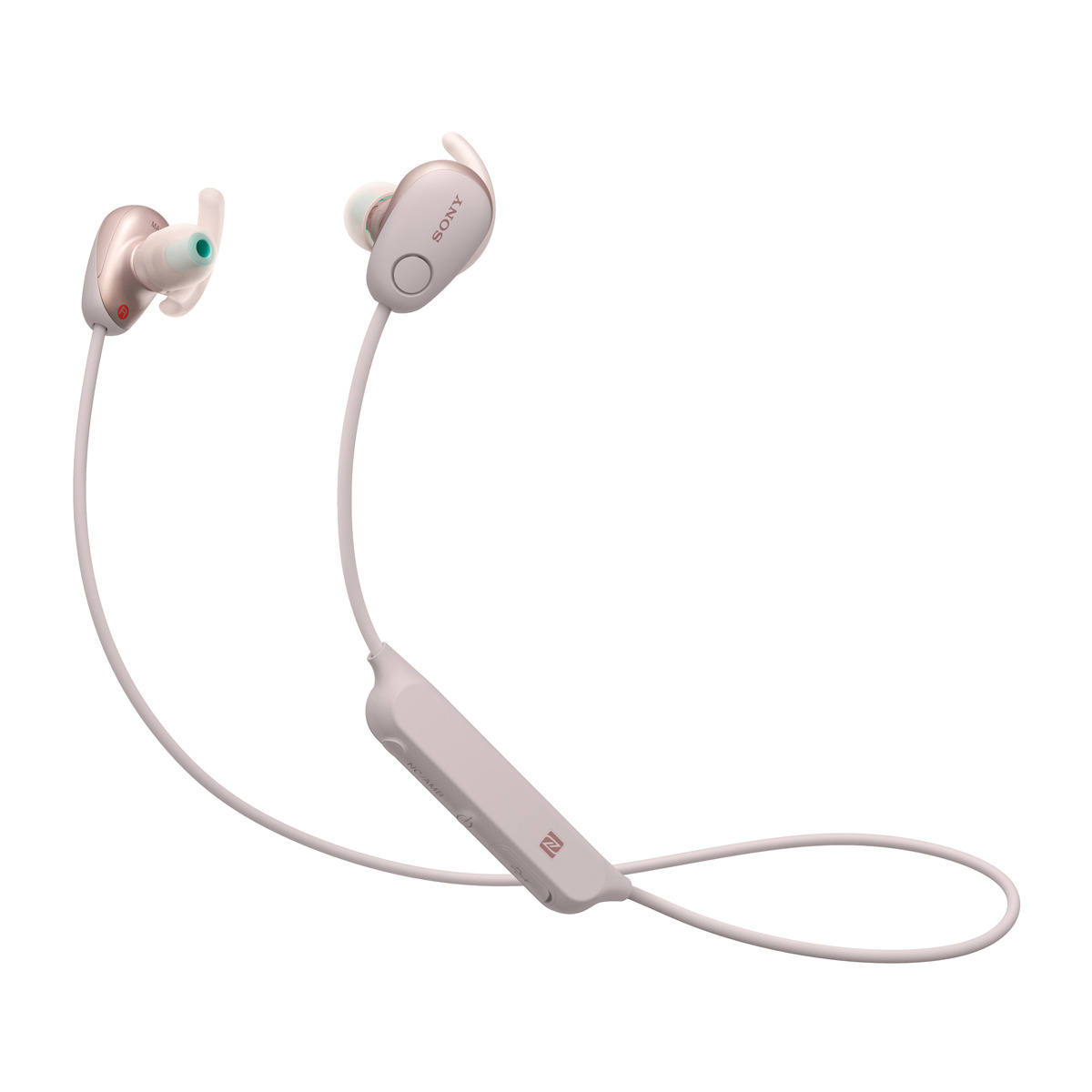 Auriculares Bluetooth SONY Wi-Sp600 (In Ear - Micrófono - Noise Cancelling - Rosa)