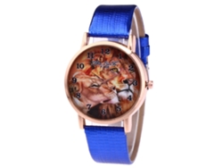 Reloj De Pulsera Zhoulianfa Para Mujer Con Números Arábigos, Correa De Poliuretano Y Movimiento De Cuarzo Azul.