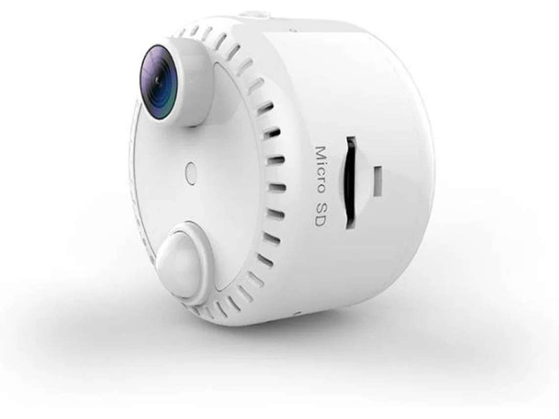 Minicámara Bestvite 1081p con visión nocturna permanente para seguridad del hogar (blanca)
