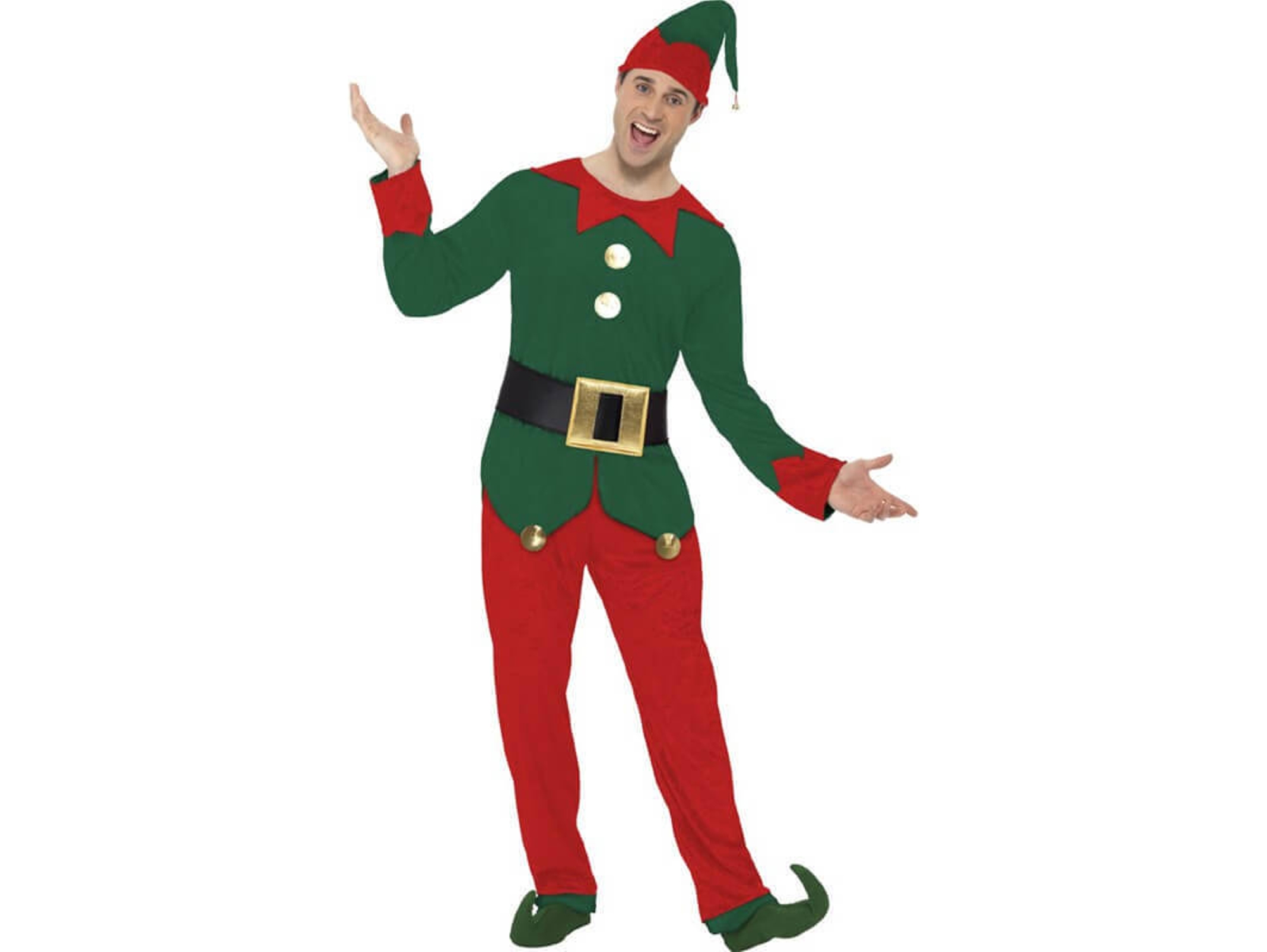 Disfraz de Hombre DISFRAZZES Elfo Navideño (Talla: L)