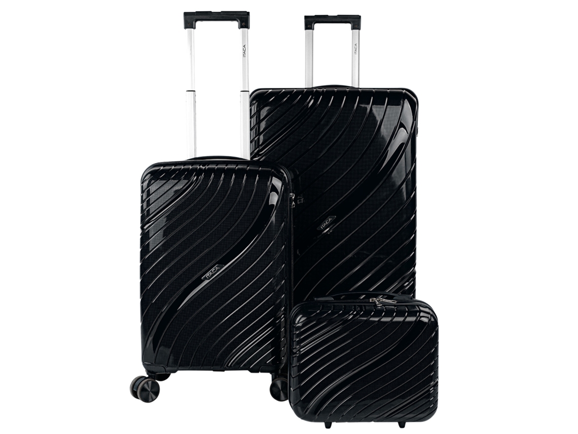 Maleta rígida negra Pp ITACA Danube (48 x 75 x 30 cm, 94 l)