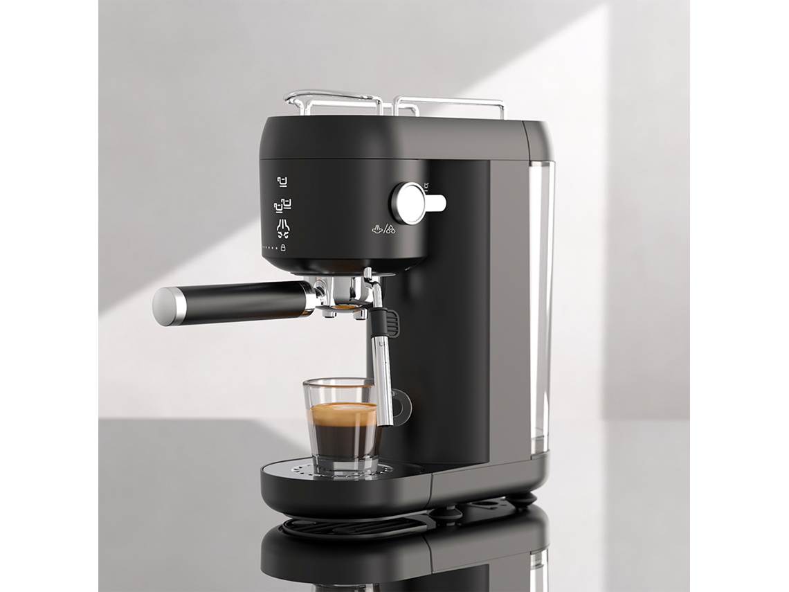 Cafetera eléctrica de 20 bares con espumador de leche automático de 1400 W.