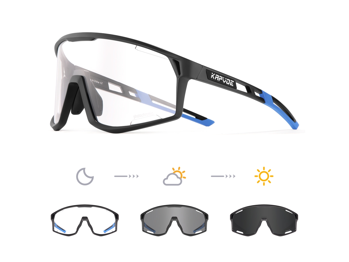 (estilo 3) Gafas De Ciclismo Fotocromáticas Unisex, Lentes De Polipropileno Translúcido Uv400