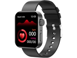 Reloj inteligente Bluetooth, llamadas, frecuencia cardíaca, presión arterial, IP67, iOS/Android Bestvite (negro)