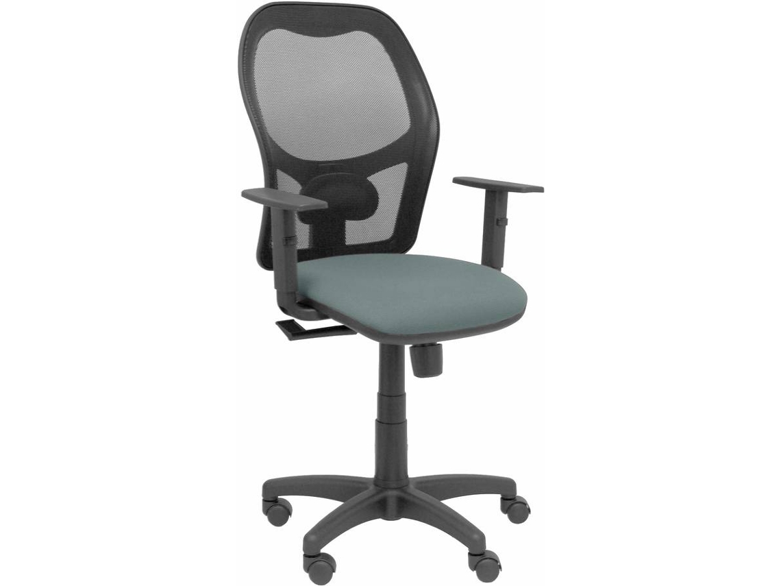 Silla Operativa PYC  Alocén Gris (Brazos Ajustables - Malla)
