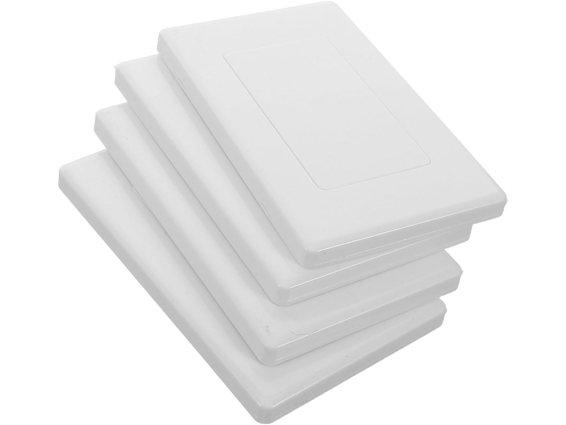 Colección De 4 Placas De Pared De Plástico En Blanco