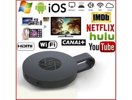 Dongle de pantalla Wifi inalámbrico para Ade Tv, Dongle de espejo de teléfono con pantalla Airplay portátil para soporte de pantalla grande Miracas...