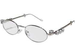 Gafas De Sol Decorativas Con Estilo Y Pedrería Estilo Hip Hop - Montura Ovalada De Metal. Accesorios.