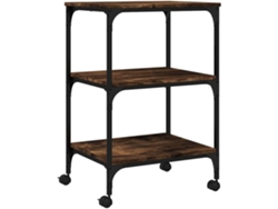 Soporte de impresora 3 niveles VIDAXL roble ahumado (50x41x75 cm)