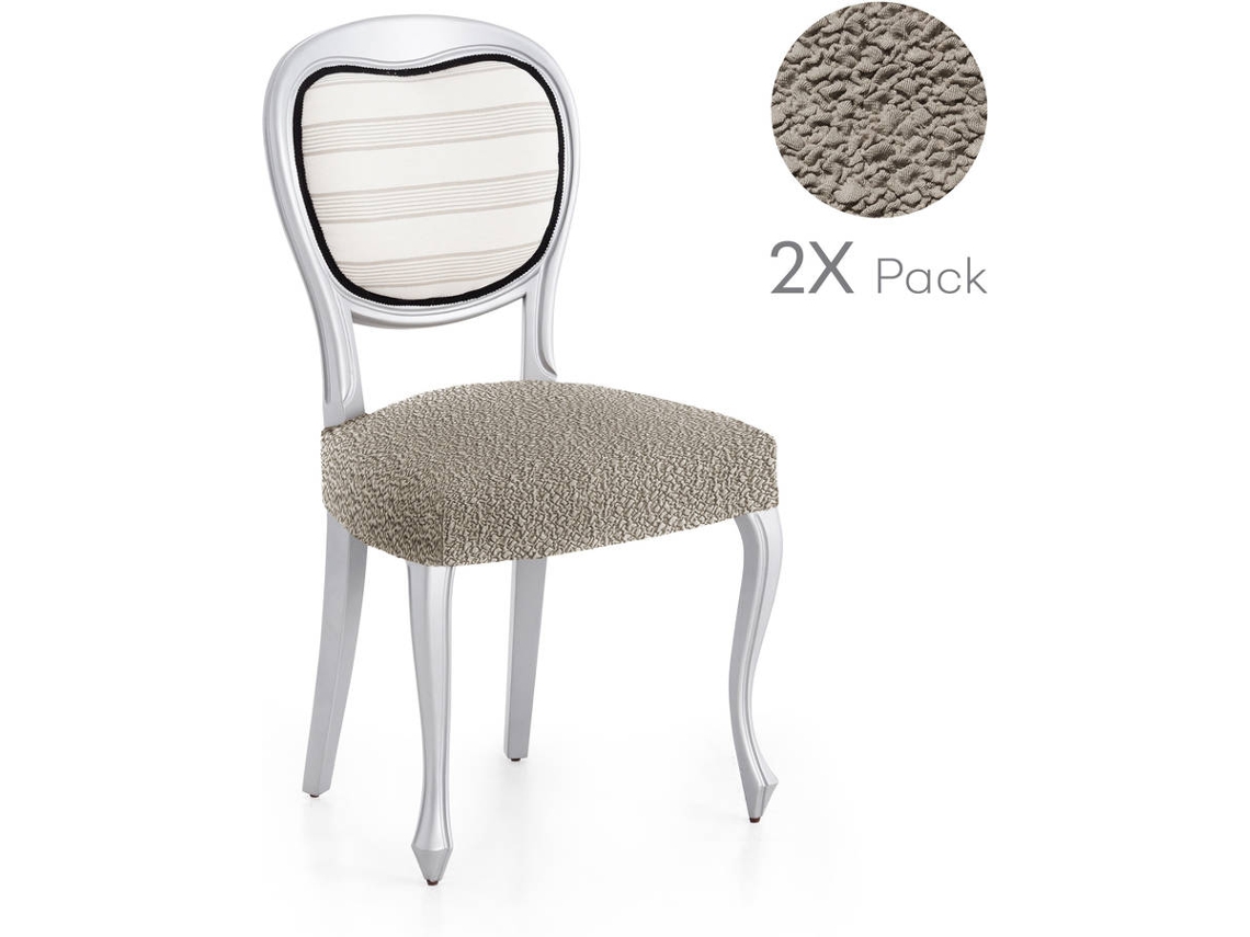 Pack de 2 Fundas Elásticas para Base de Silla MILICA Spongy Beige Oscuro (50x50 cm)