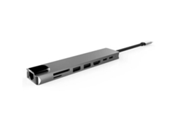 Hub Usb C Hub Usb-C 9 En 1 Con Ethernet 100 W Pd Gris