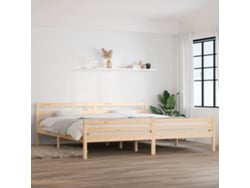 Estructura De Cama Sin Colchón Madera Maciza 200x200 Cm