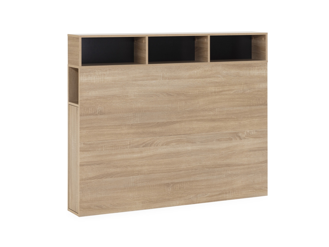 Cabecero de Cama Zeus 165 cm con almacenaje Roble 2 Puertas 9 Huecos VS VENTA-STOCK