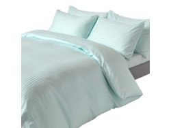 Homescapes Blue Egyptian Cotton Single Duvet Cover With One Pillowcase, 330 Tc