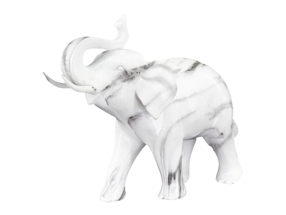 Figura Elefante Blanco de Resina 19*9*23cm Figura de Elefante