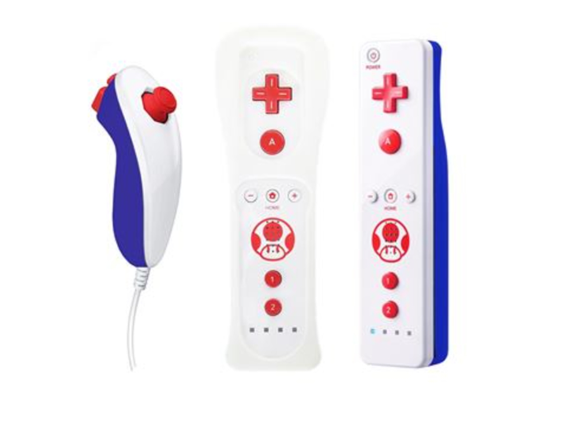 Comando QUMOX Manette Wii Remote Motion Plus Intégrée + Nunchuk Pour Nintendo Wii Wii Mini  GERTIZ 