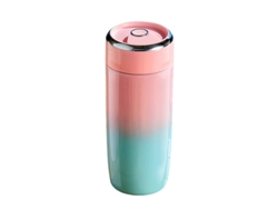Vaso portátil recargable para uso doméstico, pequeño, multifuncional, con degradado azul y rosa, carga tipo C.