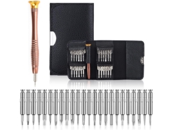 Mini kit de tornillos 25 en 1 para iPhones, teléfonos, ordenadores, relojes, juguetes, gafas y joyas.