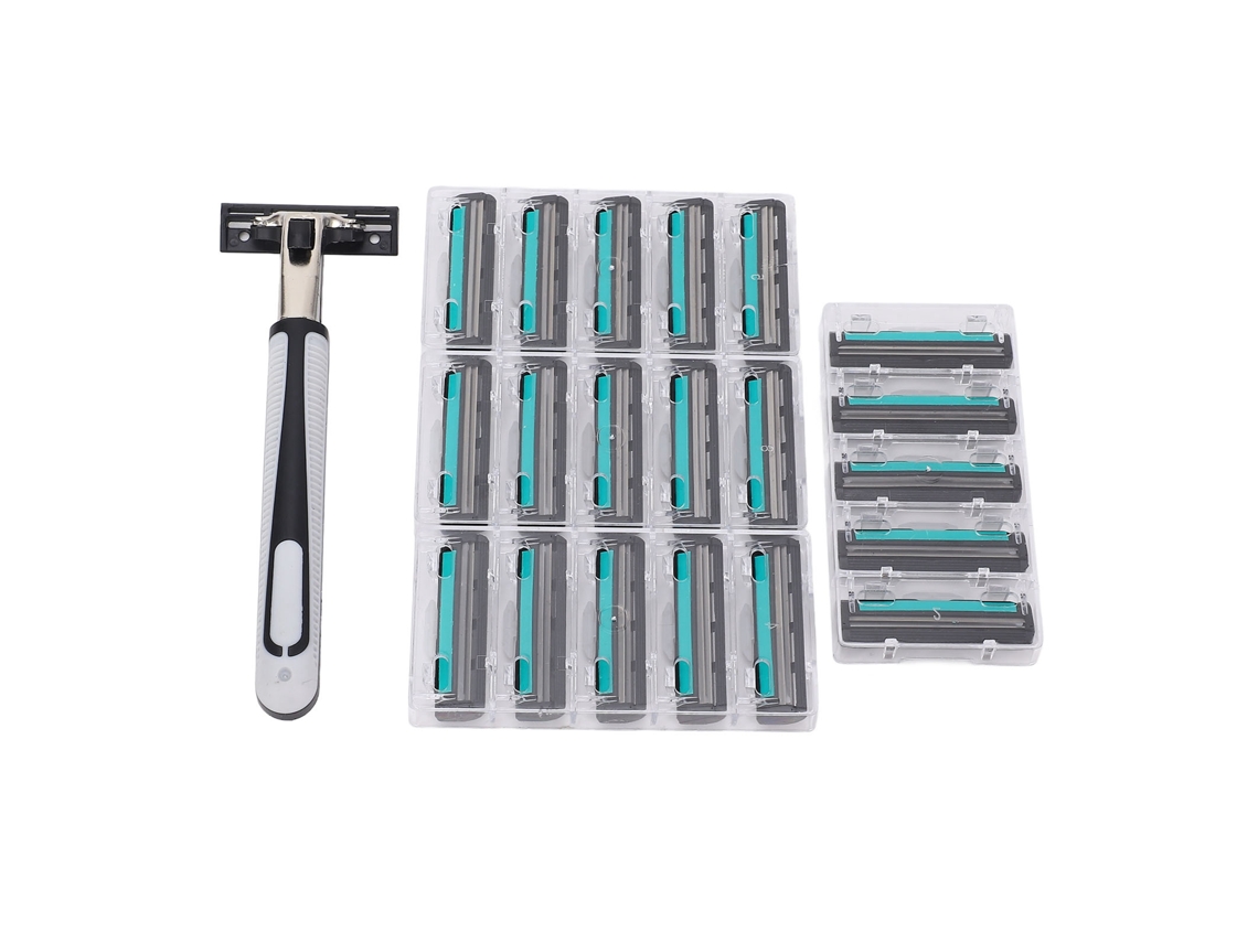 Cortadora De Barba Para Hombres Con 20 Cuchillas, Afeitadora Manual De Capa Doble Y Segura