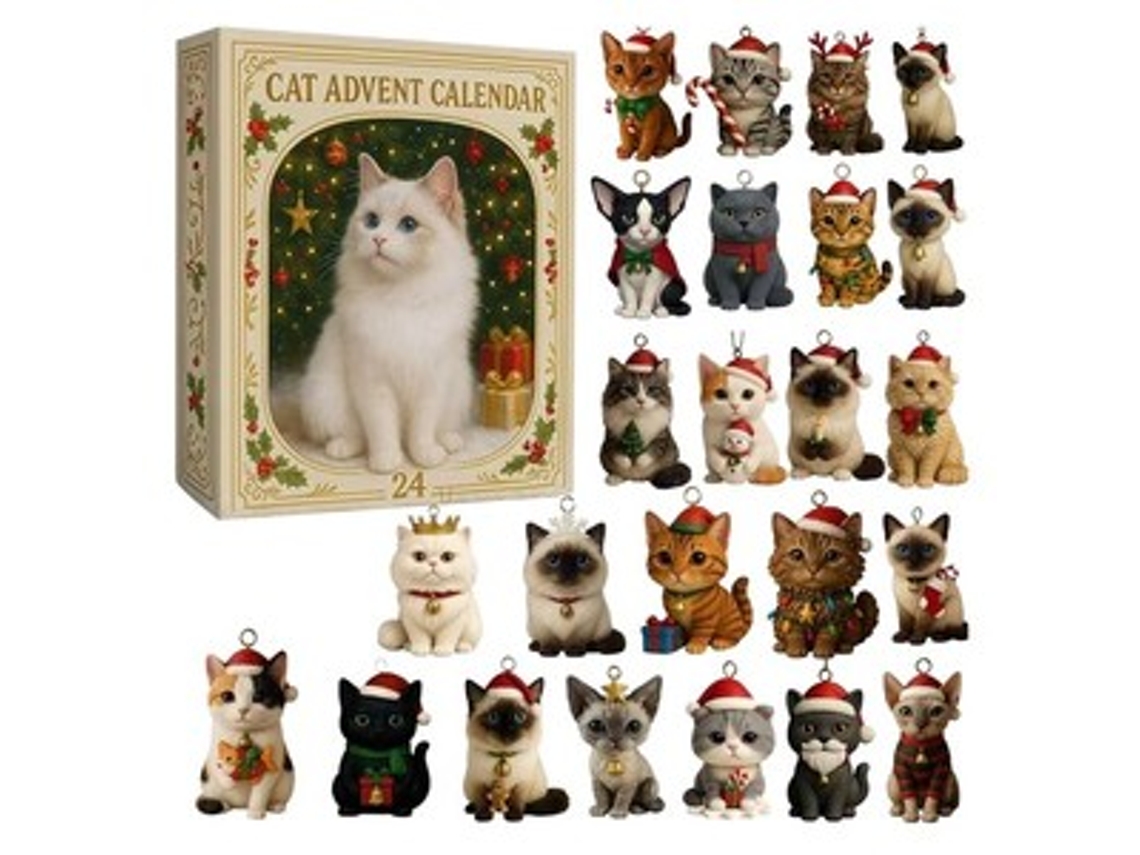 Calendario de Adviento de Navidad 2025, Coleccionable, Divertido, 2D, Caja Sorpresa, 24 días, Zeuxo Gifts