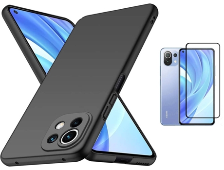 Kit Carcasa y Protector Xiaomi Mi 11 Lite 5G Full Cover Turtleshell Negro