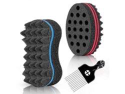 Rebe-set De 3 Esponjas Para Pelo, Cepillo De Rizos Para Hombres Y Mujeres, Esponja De Twists Para Rizos Afro