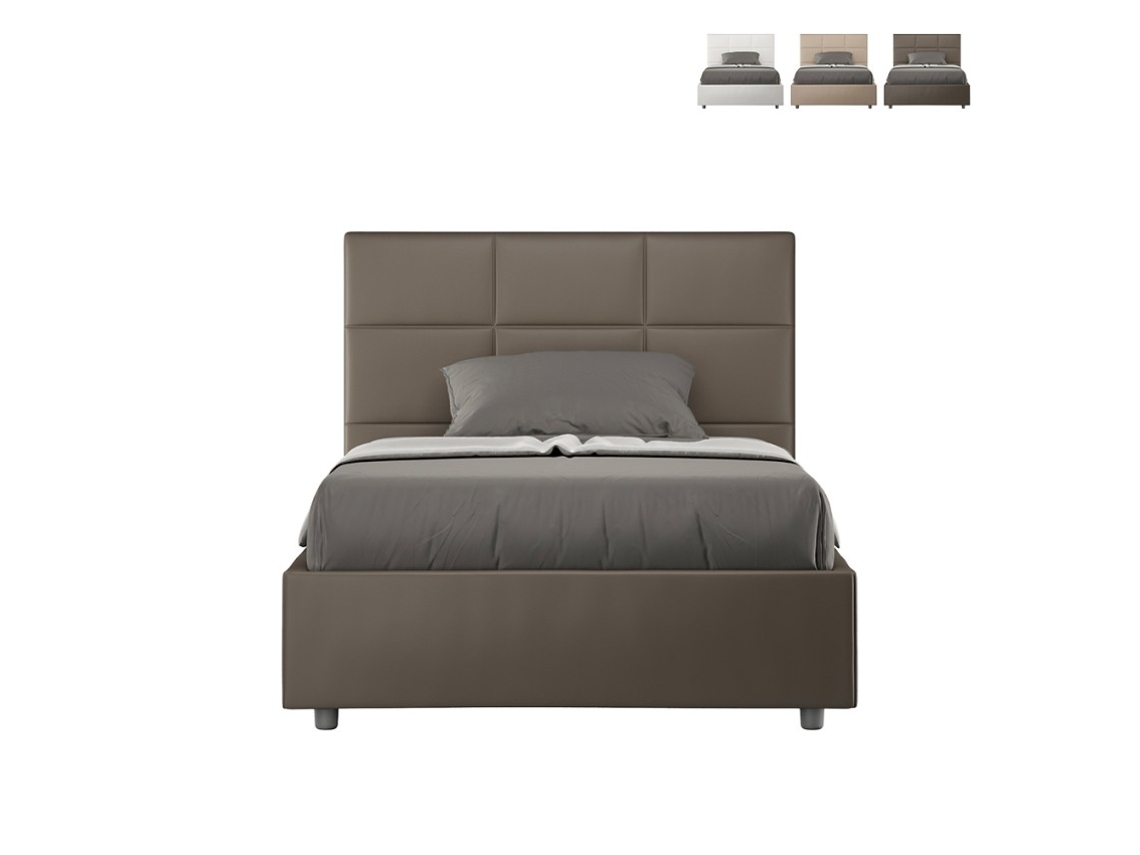 Cama francesa 120x200 cuadrada y medio contenedor Mika P1
