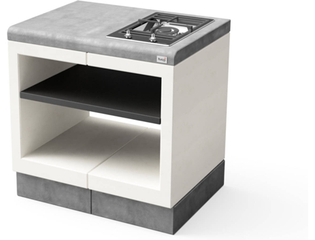 Modulo con placa a gas TUOZI Kitaway Blanco y Gris